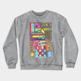 Colorful Patchwork Crewneck Sweatshirt